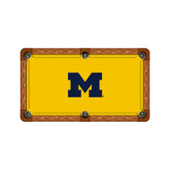 Michigan Wolverines 9' Recreational Billiard Table Felt - M Logo on Maize