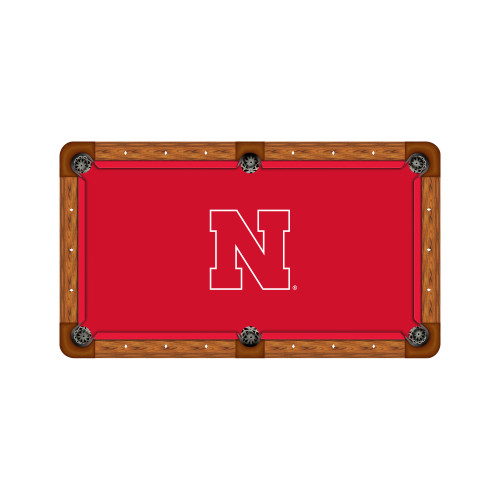 Nebraska Cornhuskers 7'/8' Recreational Billiard Table Felt - N Logo