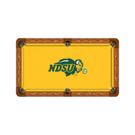 North Dakota State Bison 9' Recreational Billiard Table Felt - Logo on Yellow