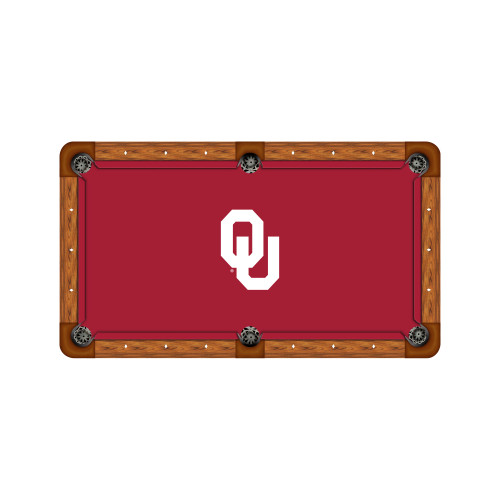 Oklahoma Sooners 9' Recreational Billiard Table Felt - OU Logo