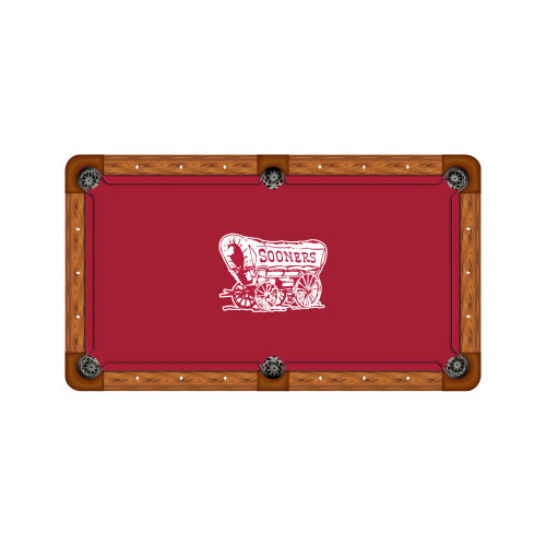 Oklahoma Sooners 9' Recreational Billiard Table Felt - Sooner Schooner