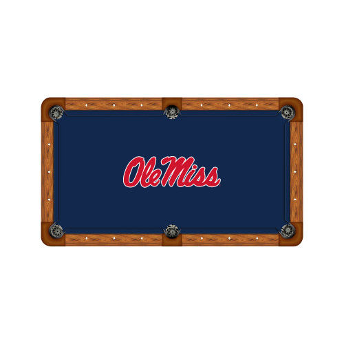 Ole Miss Rebels 9' Recreational Billiard Table Felt - Script Logo