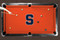 Syracuse Orange 7'/8' Recreational Billiard Table Felt - Block S on Orange