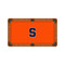 Syracuse Orange 9' Recreational Billiard Table Felt - Block S on Orange