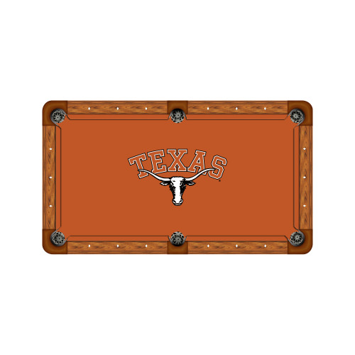 Texas Longhorns 9' Recreational Billiard Table Felt - Retro Logo