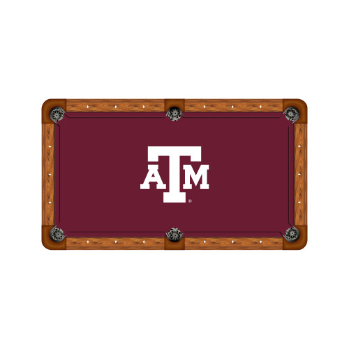 Texas A&M Aggies 9' Recreational Billiard Table Felt - Logo on Maroon