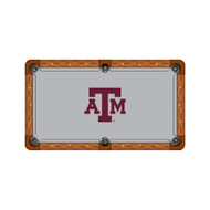 Texas A&M Aggies 9' Recreational Billiard Table Felt - Logo on Gray