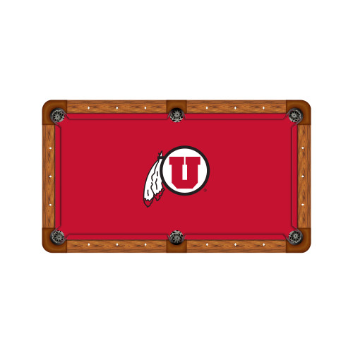 Utah Utes 9' Recreational Billiard Table Felt - Mascot