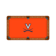 Virginia Cavaliers 9' Recreational Billiard Table Felt - Logo on Orange