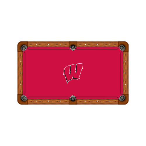Wisconsin Badgers 9' Recreational Billiard Table Felt - W Logo