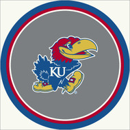 University of Kansas 64" Round Spirit Rug