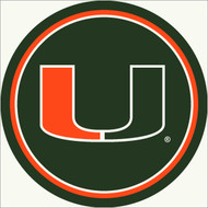 University of Miami 64" Round Spirit Rug