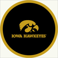University of iowa 64" Round Spirit Rug