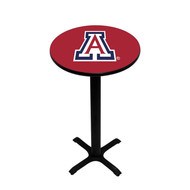 Arizona Wildcats Pedestal Pub Table Red Background