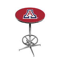 Arizona Wildcats Pub Table w/ Foot Ring Base - Red Background