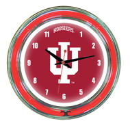 Indiana Hoosiers Neon Wall Clock -14"