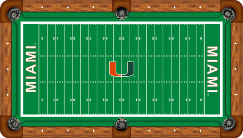 Miami Hurricanes Billiard Table Felt - Recreational