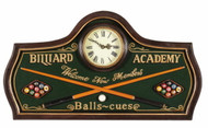 Pub Sign - Billiard Academy - Clock