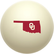 Oklahoma Sooners Cue Ball