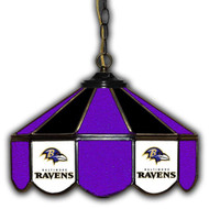 Ravens 14" Glass Lamp