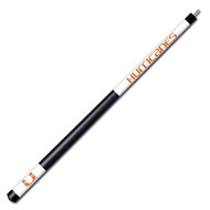 Miami Hurricanes Engraved Billiard Cue - Orange