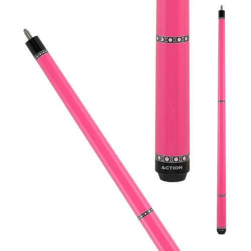 Pink w/ Silver Rings Action Pool Cues VAL27