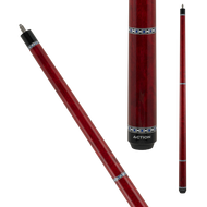 Action Pool Cues VAL29 Red w/ Silver Rings