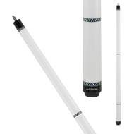 Action Pool Cues VAL28 White w/ Black & Turquoise Rings