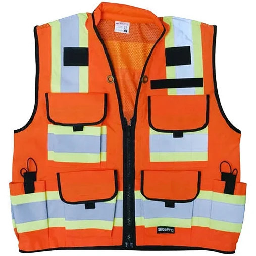 SitePro 23-500-ORXL 500-or Class 2 Construction Safety Vest X-Large Orange SitePro 23-500-ORXL 500-or Class 2 Construction Safety Vest X-Large Orange