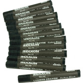 Dixon Lumbar Crayons - Black - Box of 12