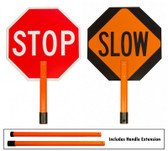 18" Standard Stop/Slow Paddle Sign Kit w/ Full Length Extension