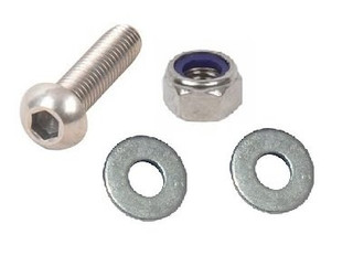 M4 Button Head Bolt with Nut & Washers (4 Pack) 4 x M4 X 10mm Allen Key Dome Head Bolts (Fully Threaded),8 Flat Washers & 4 Nyloc Nuts. A2 Stainless Steel. Free UK Delivery