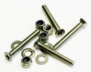 Countersunk Bolt, Nut & Washer (4 Pack) M4 X 30mm (Including Head) A2 Stainless Steel Pozi Countersink Head Bolts/Machine screws (Fully Threaded), with nylock nuts & flat washers (M6)