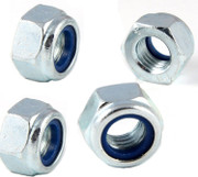 Metric Hexagon Nyloc Nylon Insert Locking Nuts M24 x 3.0mm Pitch Bright Zinc Plated Grade 6 (Pack of 4)