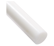 HDPE high density polyethylene round bar, Translucent White 100mm Diameter x 300mm Long Grade A PE 500