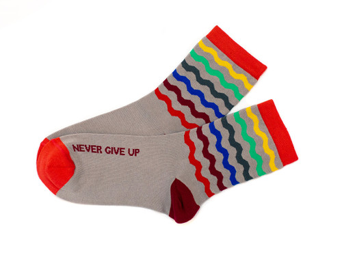 Never Gift Up Inspirational Gift Socks by Posie Turner