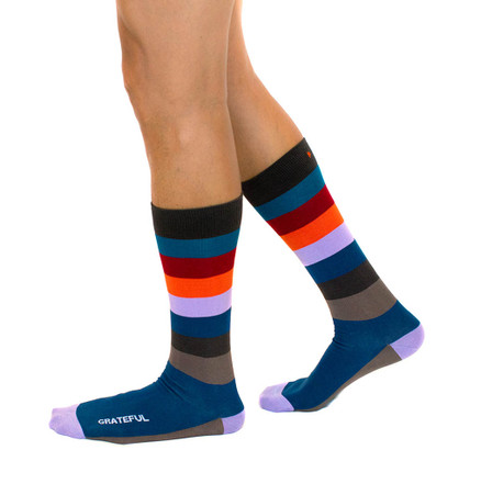 Grateful Men's Socks by Posie Turner - Unique Gift Socks
