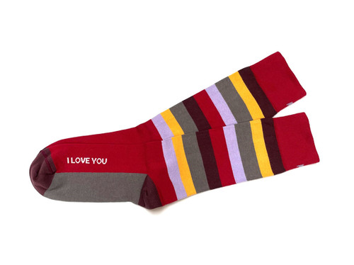 I Love You Men's Socks Red