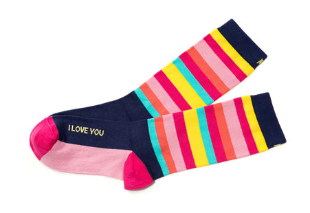 I love you socks by Posie Turner. Unique gift socks. 