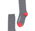 Be Fearless luxury graphic gray socks with inspirational words by Posie Turner