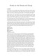 Notes on the Shows and Songs (Excerpt)