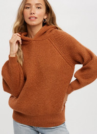 Happy Hooded Sweater (Camel) *2 LEFT*