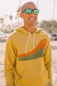 Earth Wave Hooded Sweatshirt Mustard