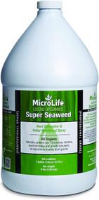 MicroLife Super Seaweed Gallon Professional Grade Organic Liquid Concentrate Root Stimulator & Foliar Nutritional Spray for All Plants
