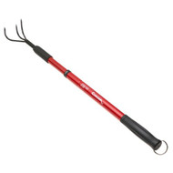 Extendable Handle 3-Tine Hoe, Steel Handle, 18 Inch - 32 Inch. Non-Slip Grip with Hanging Ring (6)