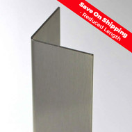 2" X 2" X 24" X 16 Gauge Stainless Steel Corner Guard in a #4 Satin Finish