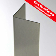 4" X 4" X 48" X 16 Gauge Stainless Steel Corner Guard in a #4 Satin Finish