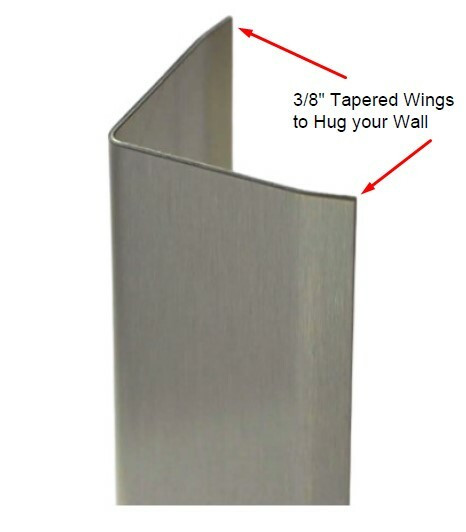 48 x 2.5, 16ga Brushed Stainless Steel Corner Guard