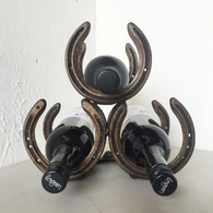 Horse Shoe Wine Rack - 3 Bottles