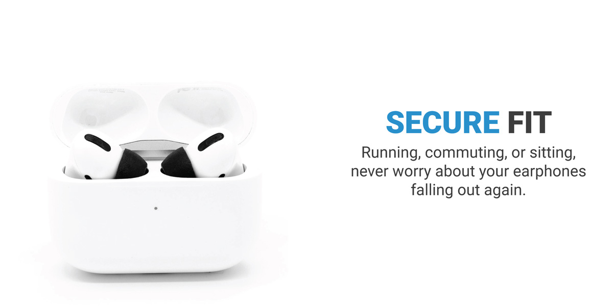 Secure fit with Comply Tips for Apple AirPods Pro
